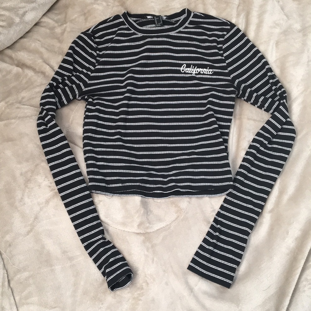 Forever 21 B/W Crop Top